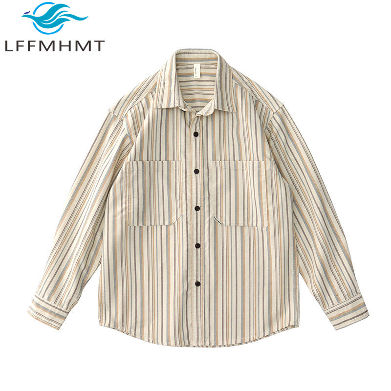 قميص رجالي ياباني عتيق بتصميم  - مراجعة Corduroy Button Up Shirt Men وسعره
