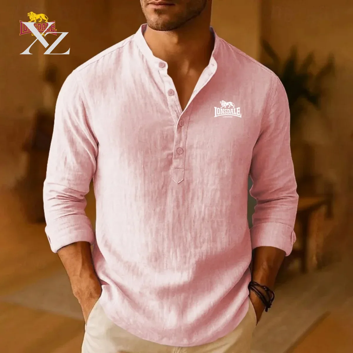 قمصان رجالية جديدة من LONSDALE - مراجعة Mens Linen Shirt Long Sleeve وسعره