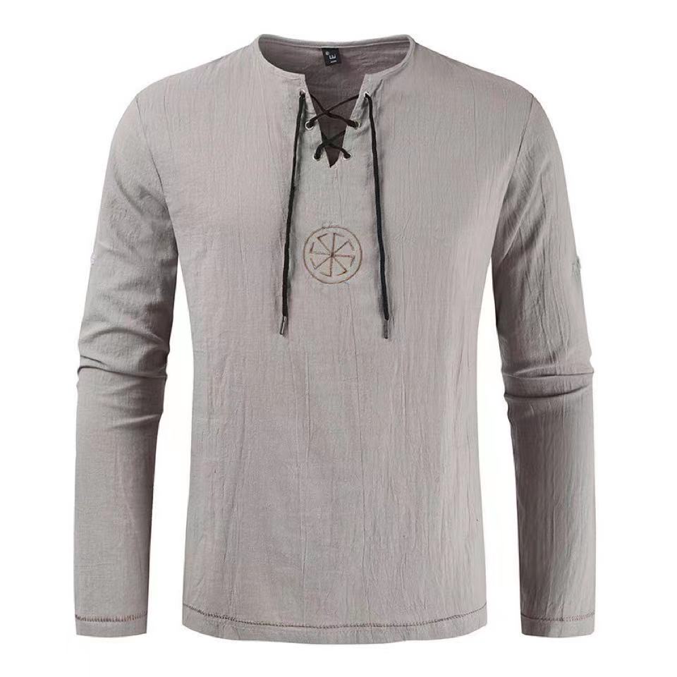 قميص رجالي طويل الأكمام من الك - مراجعة Mens Linen Shirt Long Sleeve وسعره