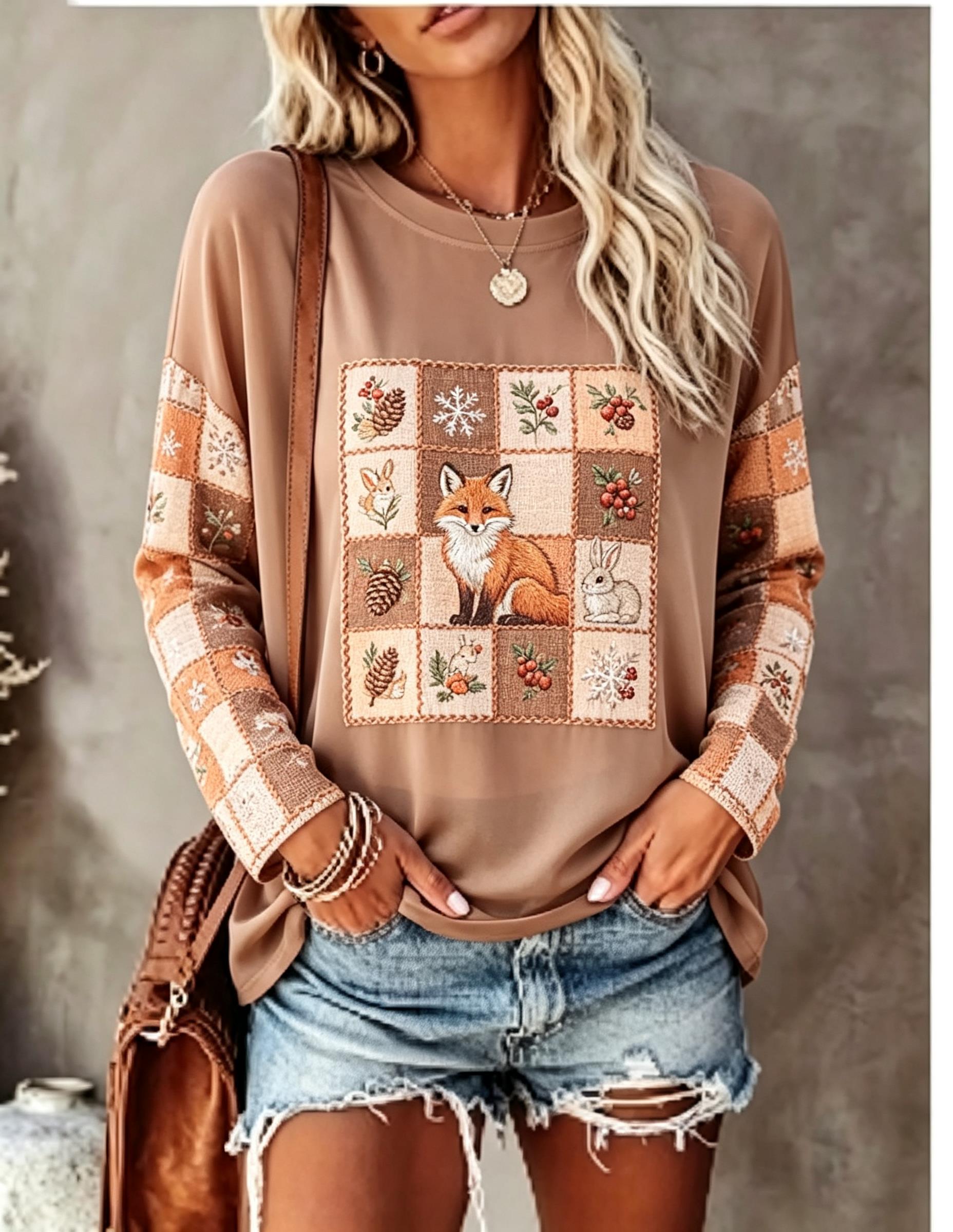 تيشيرت نسائي بأكمام طويلة، بتص - مراجعة Shirts وسعره